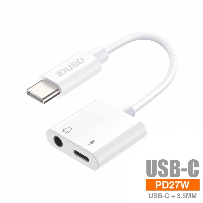 Adaptador USB-C a USB-C + 3.5mm PD27W - C213B