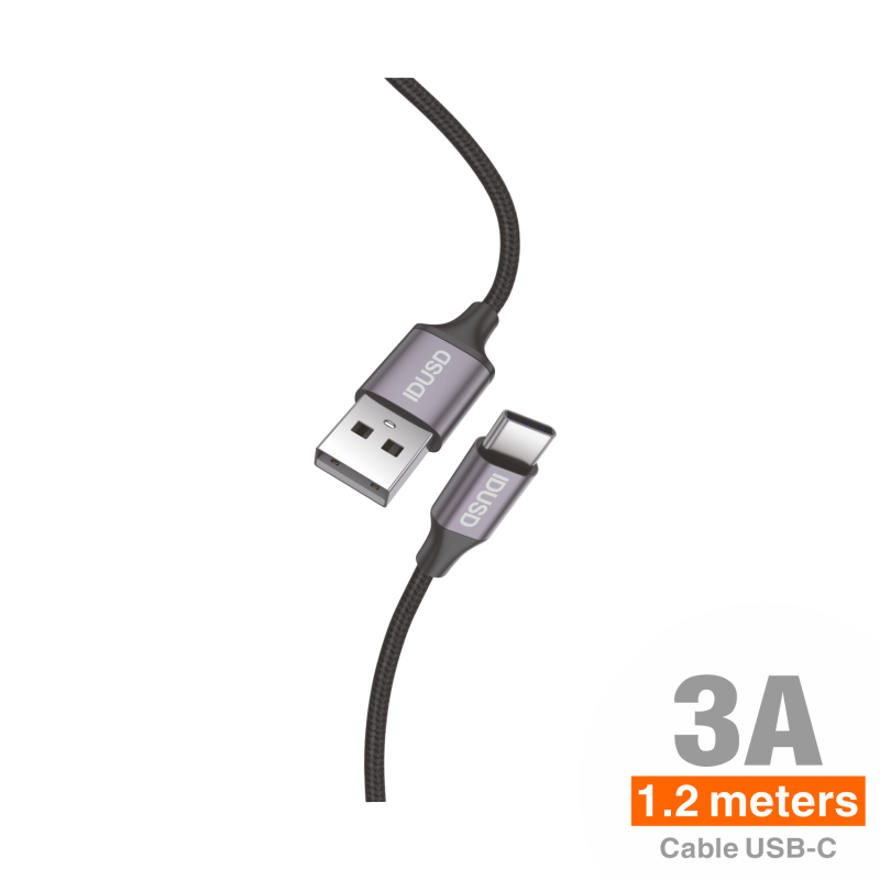 Cable Nylon USB-C 1.2M 3A - C83A
