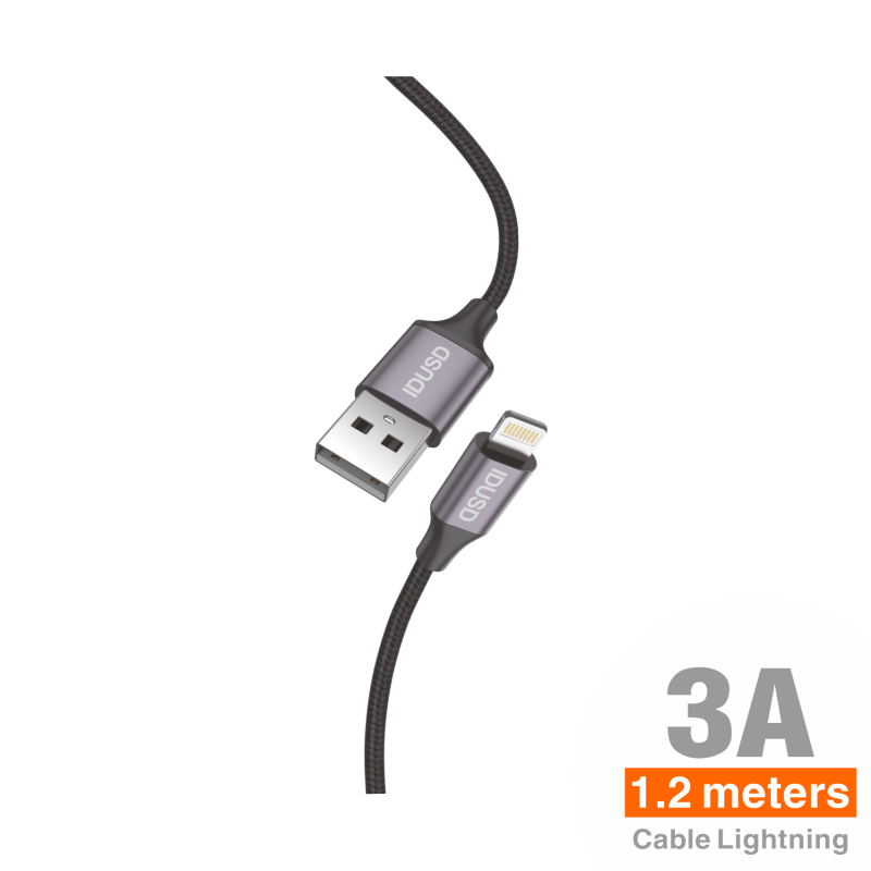 Cable Nylon Lightning 1.2M 3A - C82A