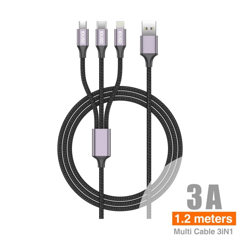 Cable Nylon 1,2 M USB 1 A 3 - C02A