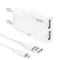 Cargador 12W 2U - Lightning - D412B