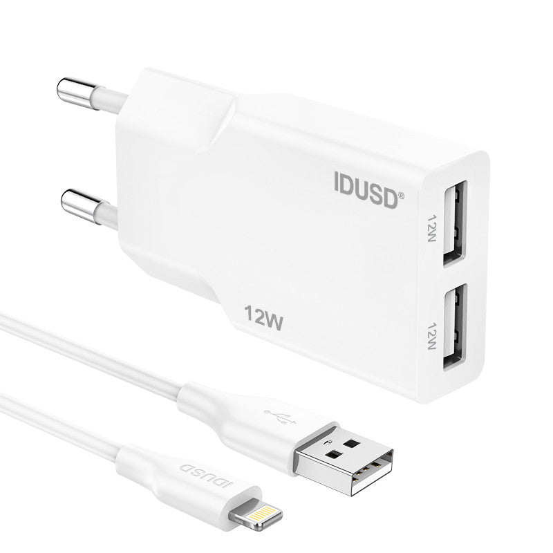 Cargador 12W 2U - Lightning - D412B