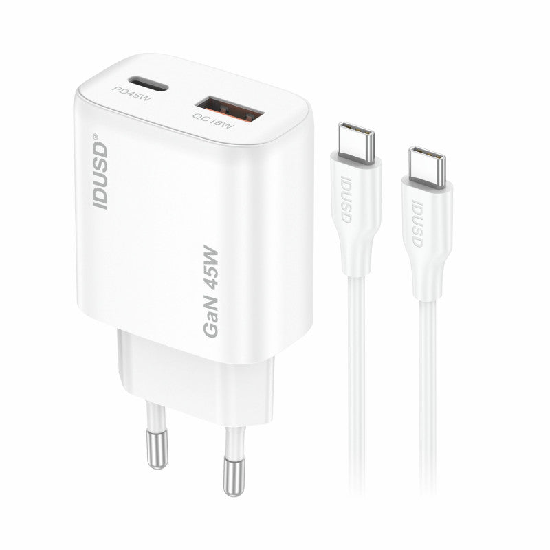 Cargador GaN PD45W A+C - PD USB-C - D386B