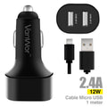 Dual Car Charger + Micro 2.4A CX-241