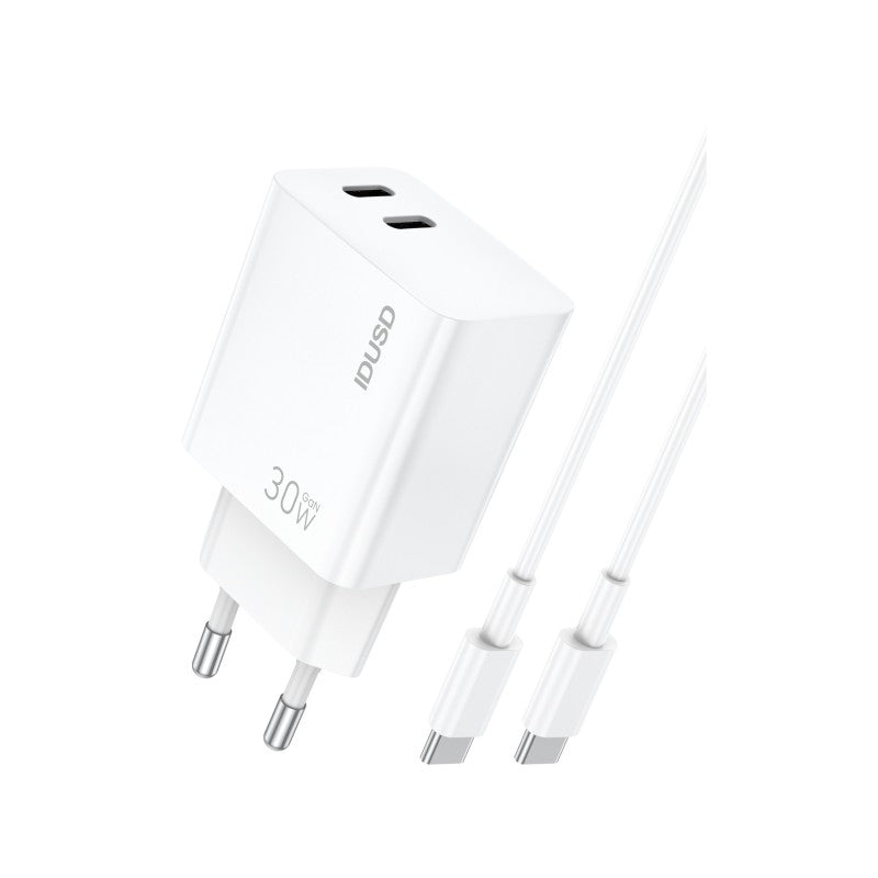 GaN PD30W Dual USB-C + PD USB-C - D206B
